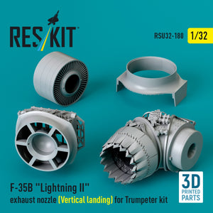 RESKIT RSU32-0180 Tuyère d&amp;#39;échappement F-35B « Lightning II » (atterrissage vertical) pour maquette Trumpeter (impression 3D) 1/32 – image 3