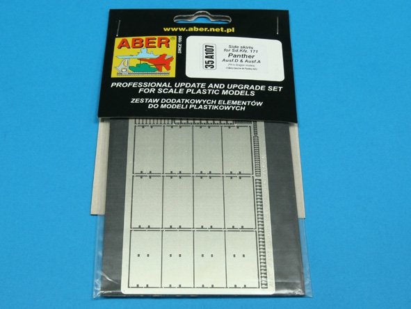 Aber 35A107 Side skirts for german tanks Sd. Kfz. 171 Panther Ausf. D and Ausf. A. 1/35 – zdjęcie 3