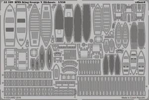 Canots de sauvetage du HMS King George V Eduard 53169 TAMIYA 1/350