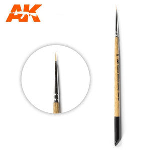 Brosse Kolinsky sibérienne AKSK-2/0 PREMIUM – 2/0