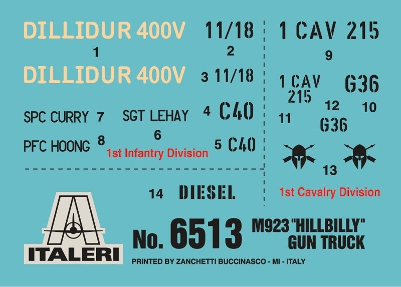 Italeri 6513 M923 Camion armé Hillbilly (1/35) – image 3