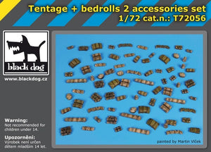 Ensemble d&amp;#39;accessoires Black Dog T72056 : tente, sacs de couchage et 2 matelas, échelle 1/72