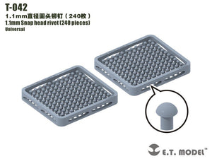 Rivets à tête clipsable ET modèle T-042 1,1 mm (240 pièces) (rivets)