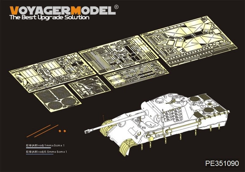 Maquette Voyager PE351090 Panther A allemand de la Seconde Guerre mondiale, version intermédiaire de base, pour Dragon au 1/35