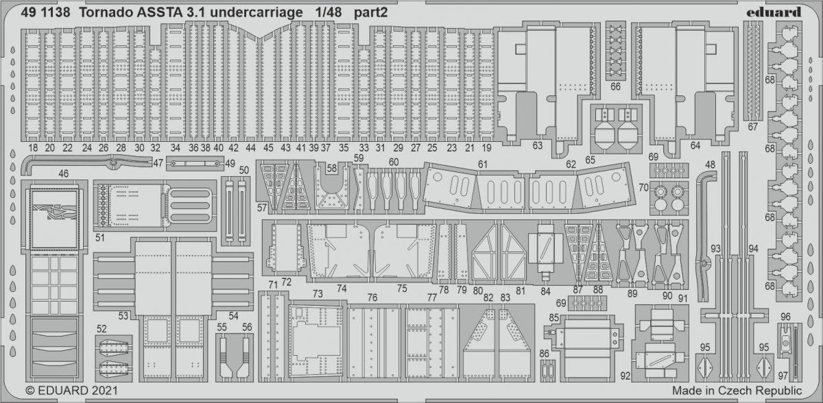 Train d&amp;#39;atterrissage Eduard 491138 Tornado ASSTA 3.1 pour Revell 1/48 – image 2