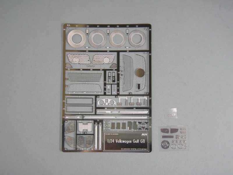 KA Models KE-24018 Volkswagen GOLF GTI PIÈCES DE DÉTAIL RADIODÉES 1/24
