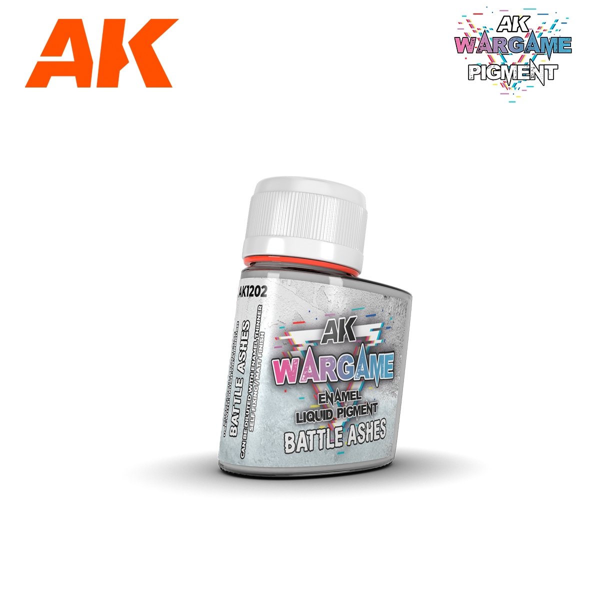 AK Interactive AK1202 BATTLE ASHES – PIGMENT LIQUIDE ÉMAIL 35 ml