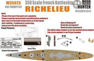 Wood Hunter W35025 Pont en bois Richelieu français pour Trumpeter 1/350