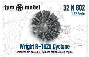 Maquette FPW 32N802 Wright R-1820 Cyclone (Complète) 1/32