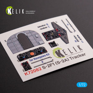 Décalcomanies 3D pour l&amp;#39;intérieur du S-2A Tracker KELIK K72082, compatibles avec la maquette Hasegawa au 1/72