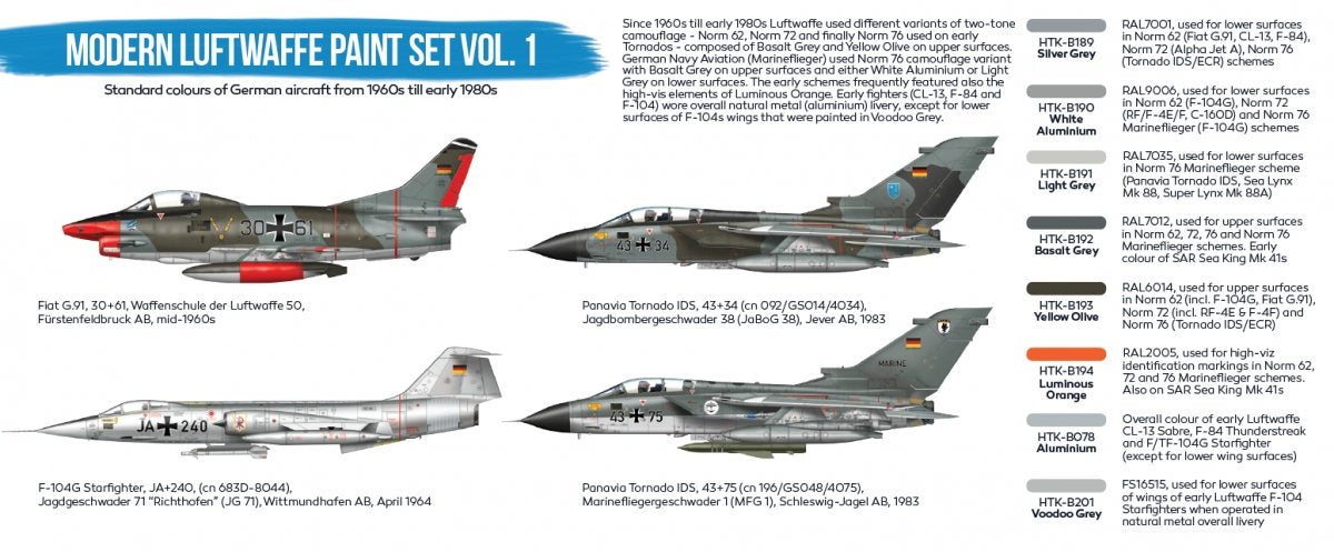Hataka HTK-BS48 Ensemble de peinture moderne Luftwaffe vol. 1 (8x17ml) – Bild 3