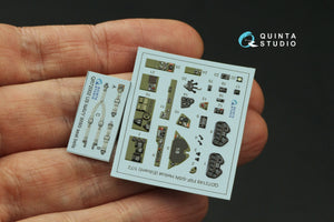 Intérieur coloré imprimé en 3D sur papier décalcomanie pour F6F-5 Hellcat (Eduard) - Quinta Studio QD72148, échelle 1/72 – image 3