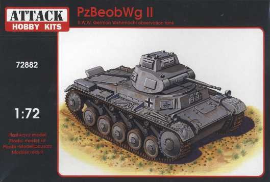 Attaque 72882 PzBeobWg II Char d&amp;#39;observation allemand de la Seconde Guerre mondiale (1/72)