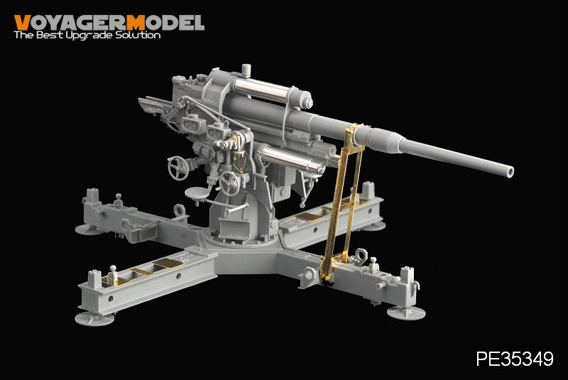 Voyager modèle PE35349 seconde guerre mondiale allemand 88mm FlaK 37 mit Behelfslafette pour DRAGON 6523 1/35  – image 4