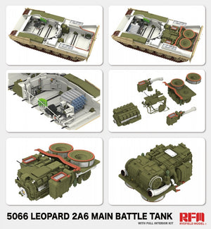 Maquette Rye Field 5066 Leopard 2 A6 - Intérieur complet 1/35 – image 7