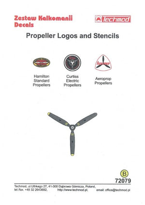 Techmod 72079 Propeller Stencils 1/72 – zdjęcie 2