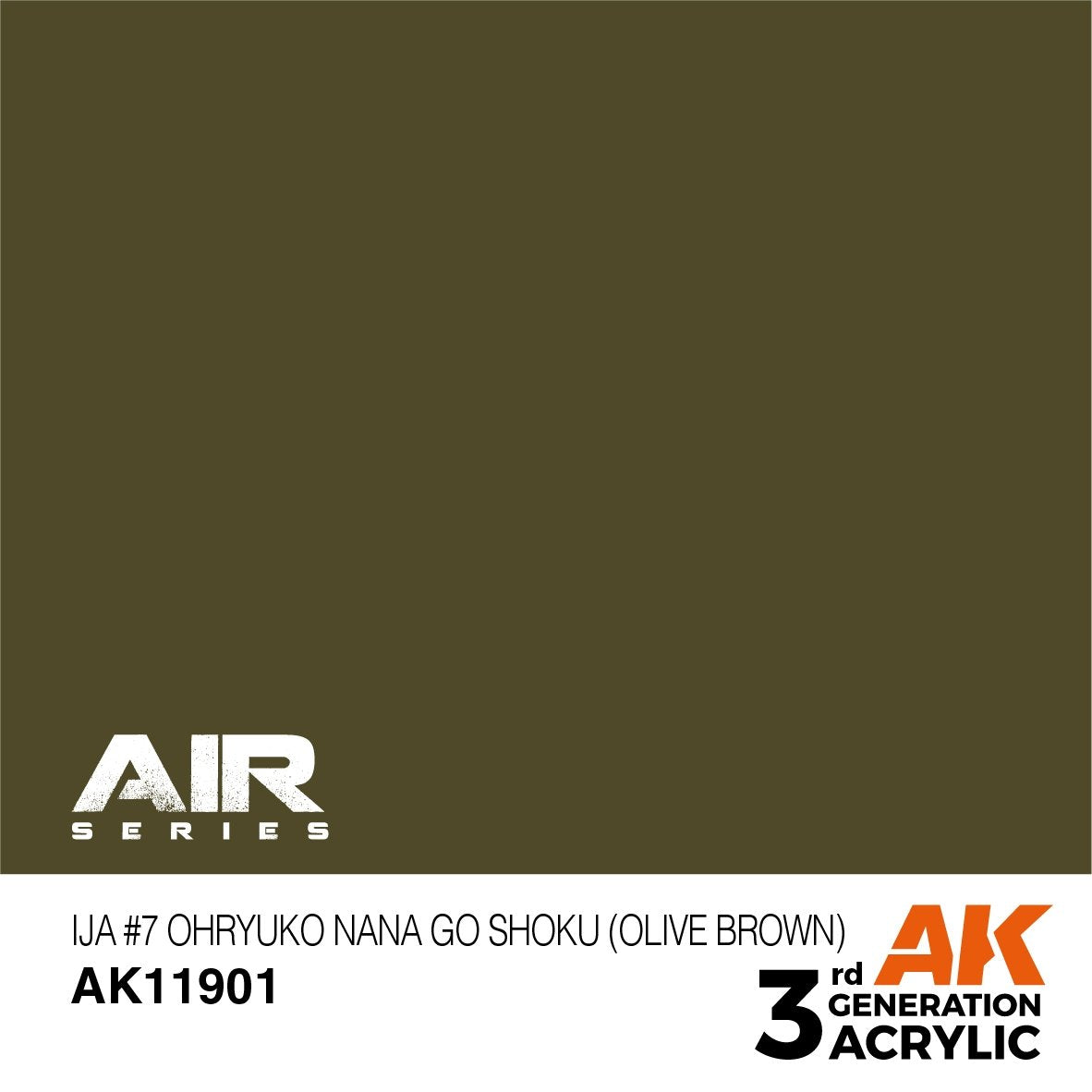 AK Interactive AK11901 IJA #7 OHRYUKO NANA GO SHOKU (BRUN OLIVE) – AIR 17ml