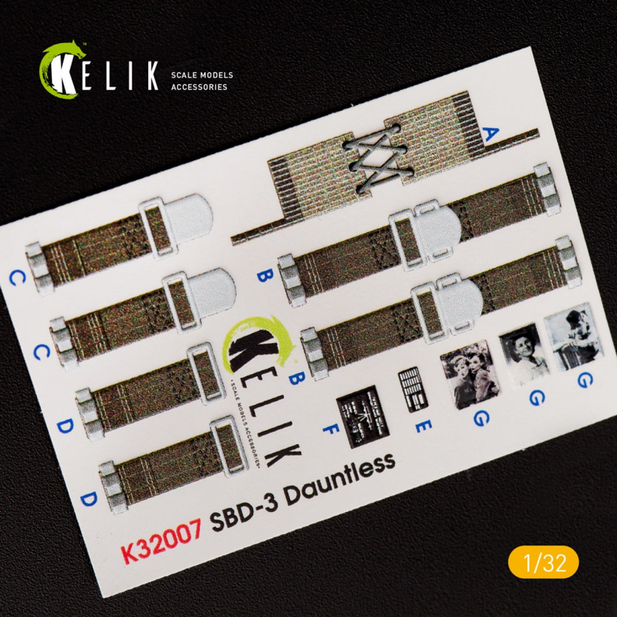 KELIK K32007 SBD-3 DAUNTLESS DÉCALCOMANIES 3D INTÉRIEURES POUR MAQUETTE TRUMPETER 1/32 – immagine 4