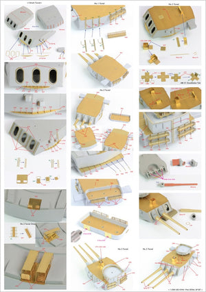 Pontos 22004F1 USS BB-61 Iowa 1944 Kit de détails (sans pont en bois) (1/200) – image 32