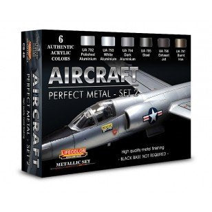 Coffret de peinture acrylique Lifecolor CS48, motif avion, 6 x 22 ml