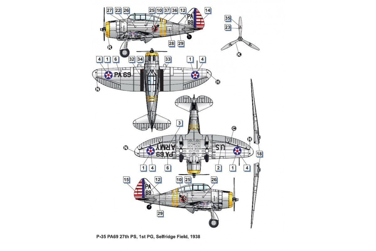 Dora Wings 48012 Seversky P-35 1/48 – Bild 6