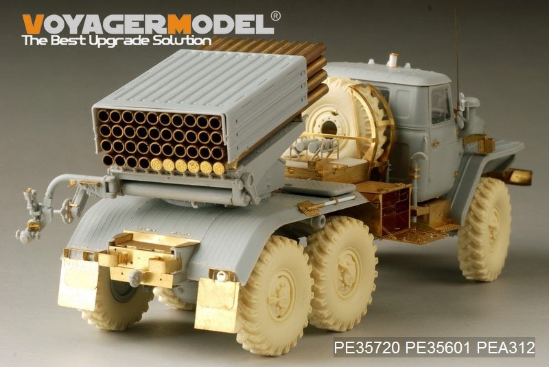 Maquette Voyager PE35720 Lance-roquettes multiple russe moderne BM-21 Grad, version de base tardive (pour TRUMPETER 01013) 1/35 – immagine 2