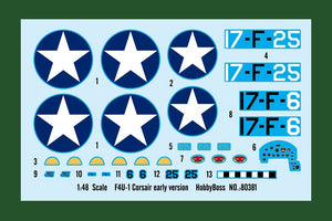 Hobby Boss 80381 F4U-1 Corsair Première version 1/48 – immagine 3