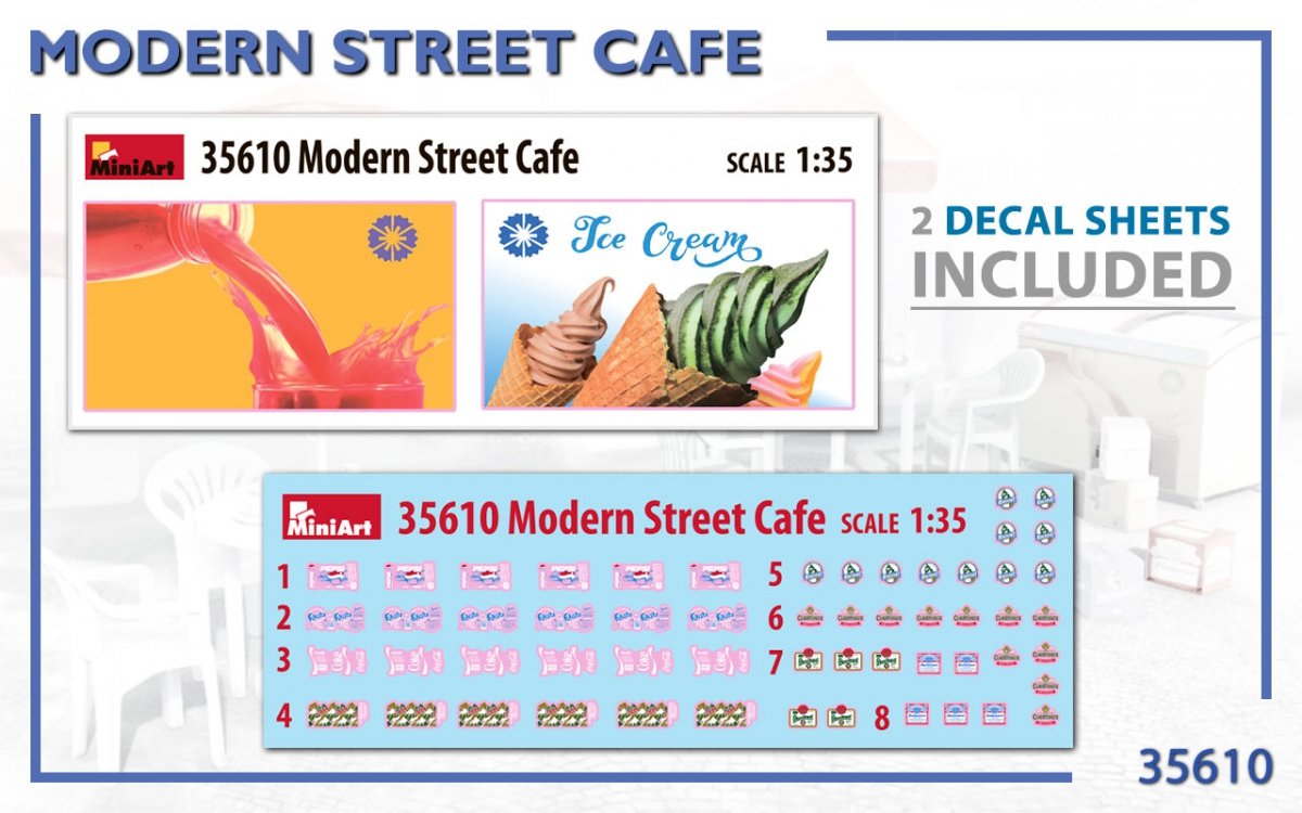 MiniArt 35610 CAFÉ DE RUE MODERNE 1/35 – Bild 2