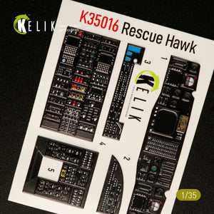 KELIK K35016 HH-60H RESCUE HAWK DÉCALCOMANIES 3D INTÉRIEURES POUR MAQUETTE KITTY HAWK 1/35 – image 3