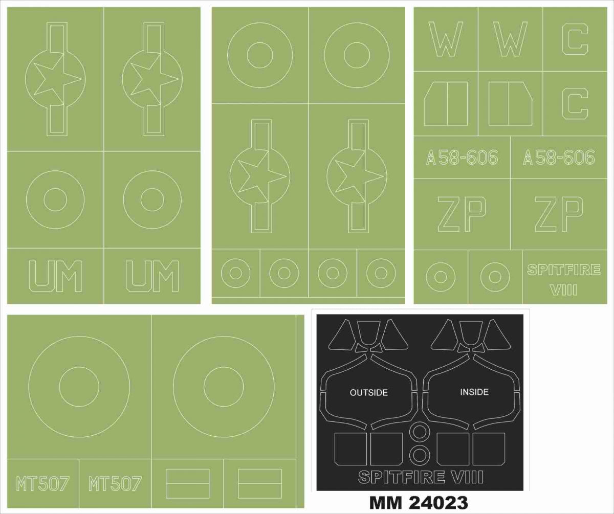 Montex MM24023 SITFIRE VIII pour AIRFIX A17002 1/24