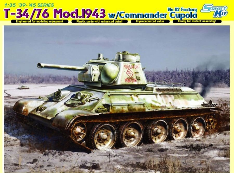 Dragon 6584 T-34/76 Mod.1943 avec coupole de commandant n° 112 (1/35)