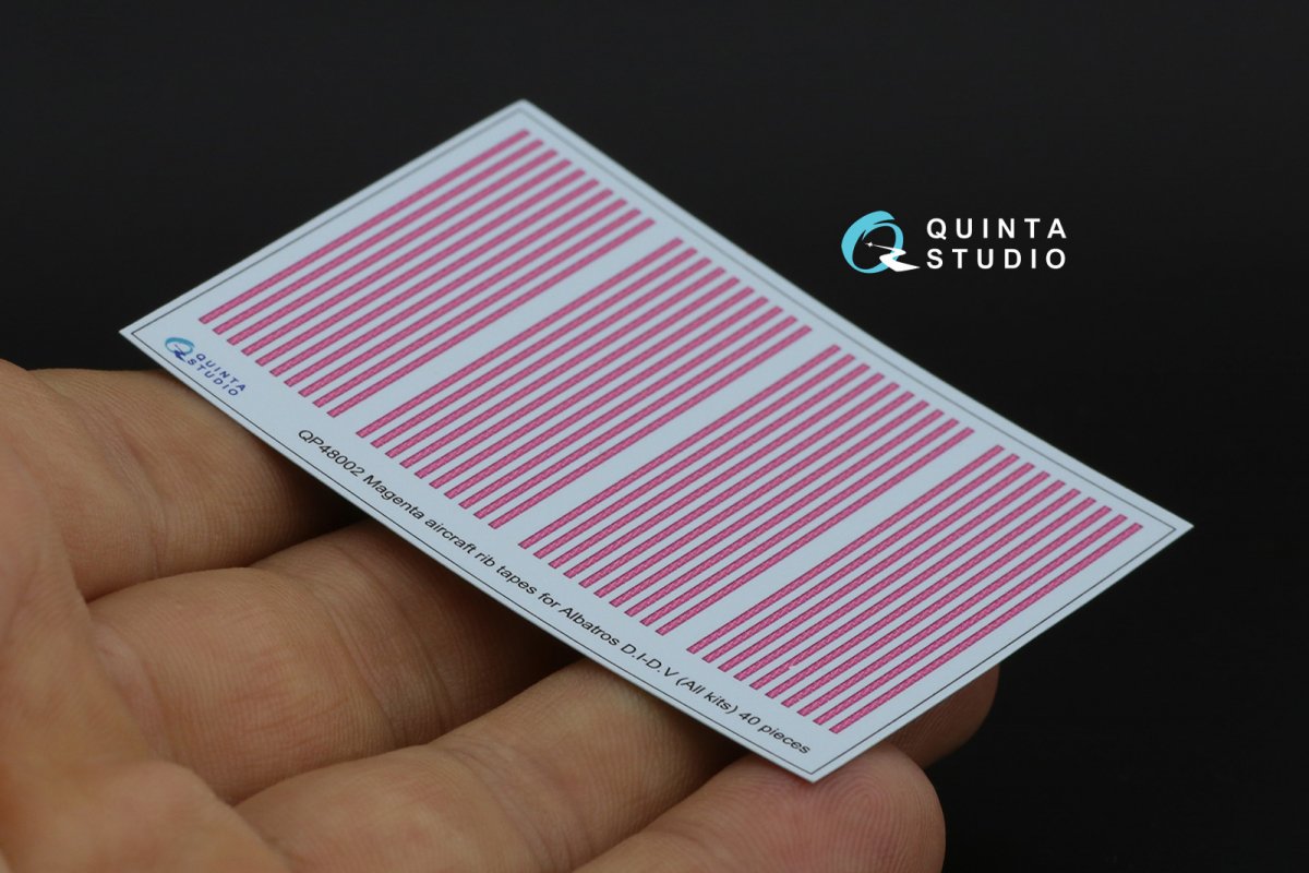 Quinta Studio QP48002 Rubans côtelés magenta Albatros DI-DV 1/48 – Bild 7