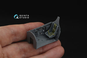 Intérieur imprimé en 3D et coloré sur papier décalcomanie Quinta Studio QD48587 P-40E Warhawk (Eduard) 1/48 – image 5