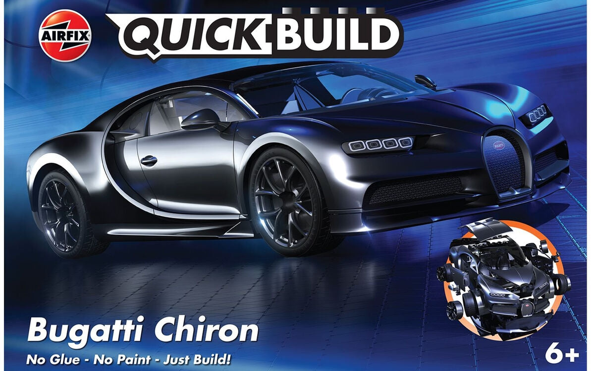 Bugatti Chiron noire Airfix 6025 à montage rapide