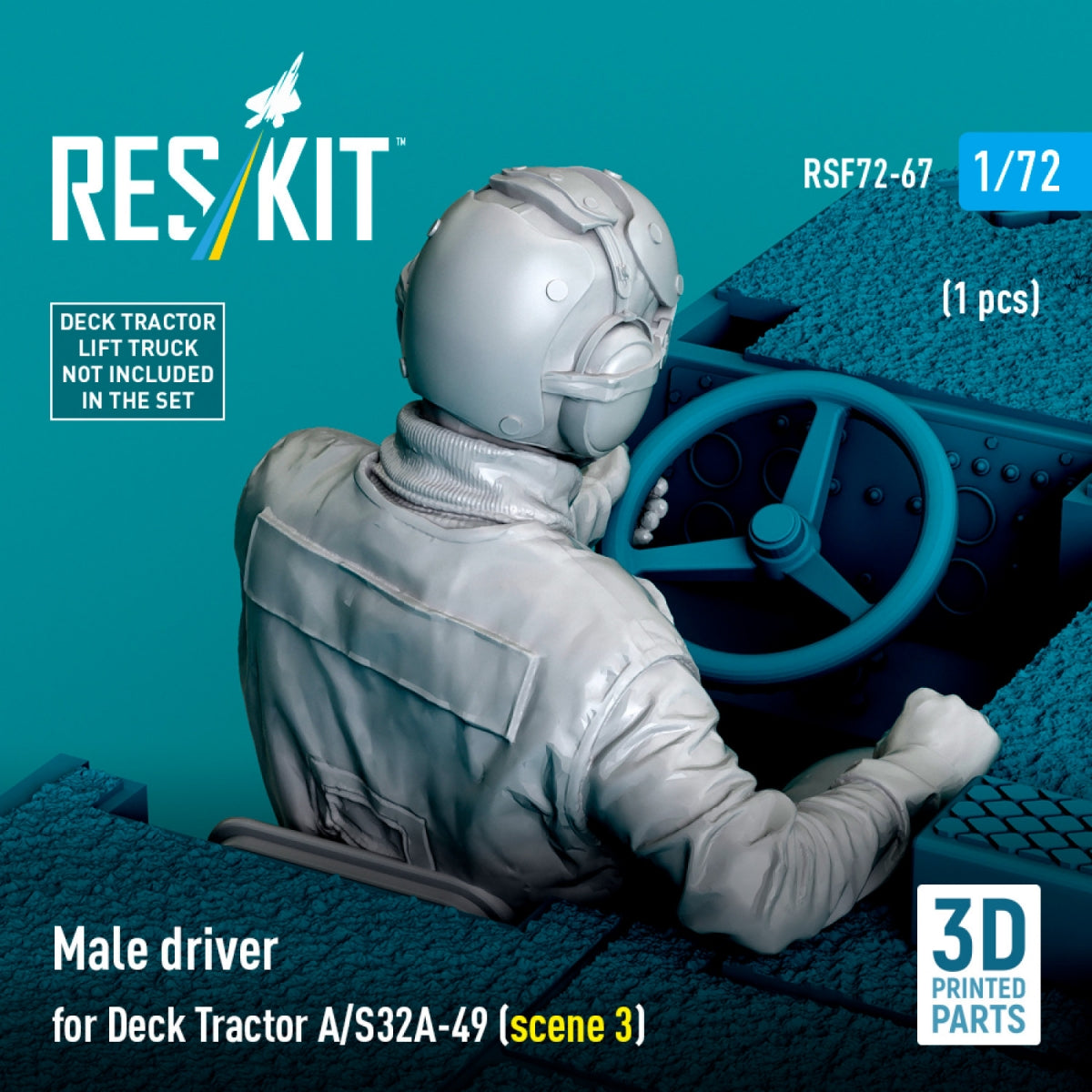 RESKIT RSF72-0067 Conducteur masculin pour tracteur de terrassement A/S32A-49 (scène 3) (1 pièce) (Impression 3D) 1/72 – immagine 3