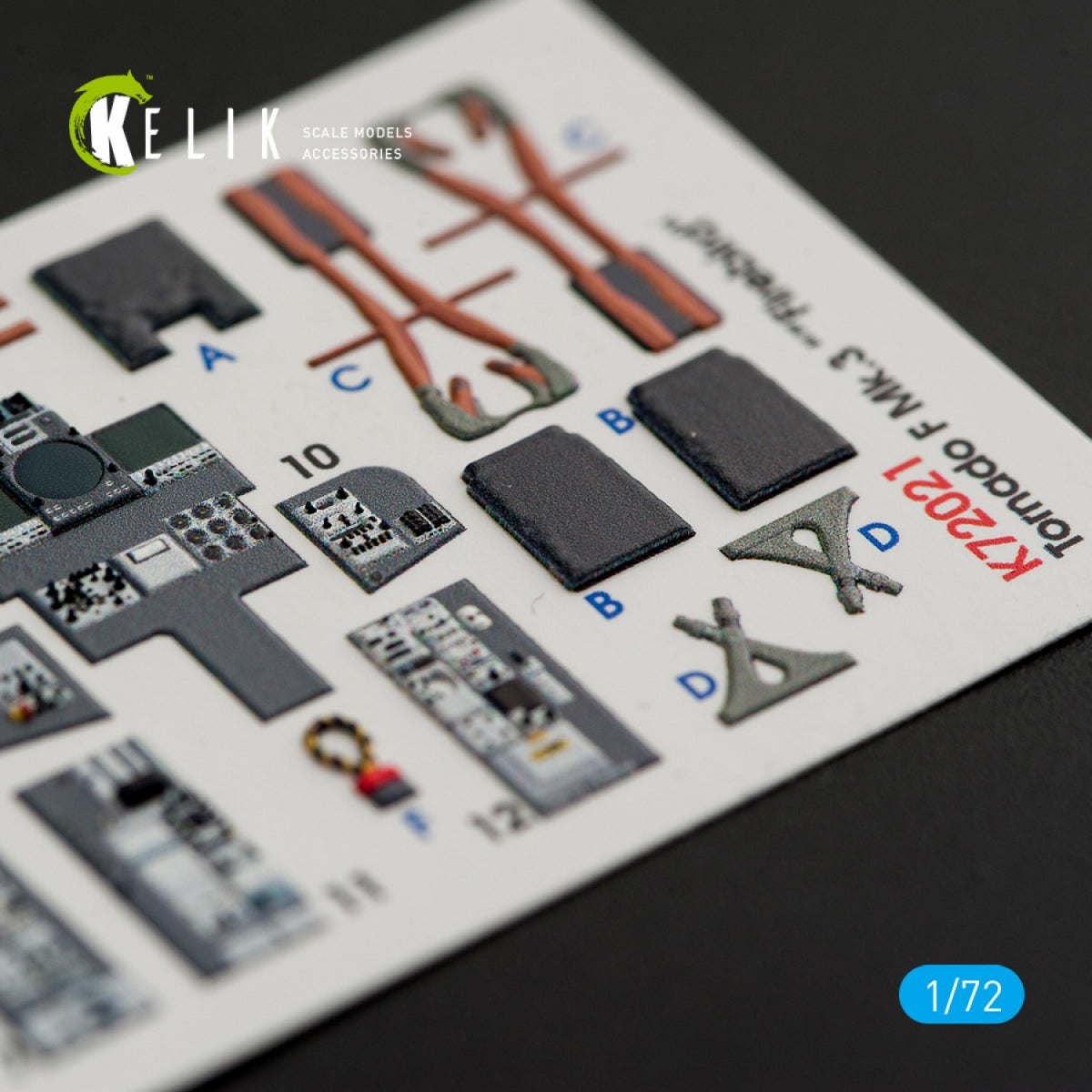 KELIK K72021 TORNADO F MK.3 « FIREBIRD » DÉCALCOMANIES 3D INTÉRIEURES POUR HASEGAWA 1/72 – image 2
