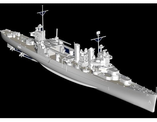 Trumpeter 05745 USS TUSCALOOSA CA-37 1/700 – image 9