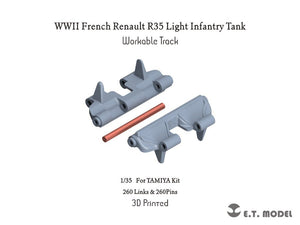 Maquette ET Model P35-033 Char d&amp;#39;infanterie léger français Renault R35 de la Seconde Guerre mondiale, chenilles fonctionnelles (impression 3D), échelle 1/35