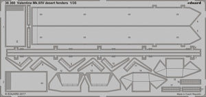 Eduard 36360 Garde-boues désertiques Valentine Mk. II/ IV TAMIYA 1/35