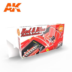 AK Interactive AK11685 3G ROUGE ET BLEU INTÉRIEURS DE VÉHICULES 6x17 ml