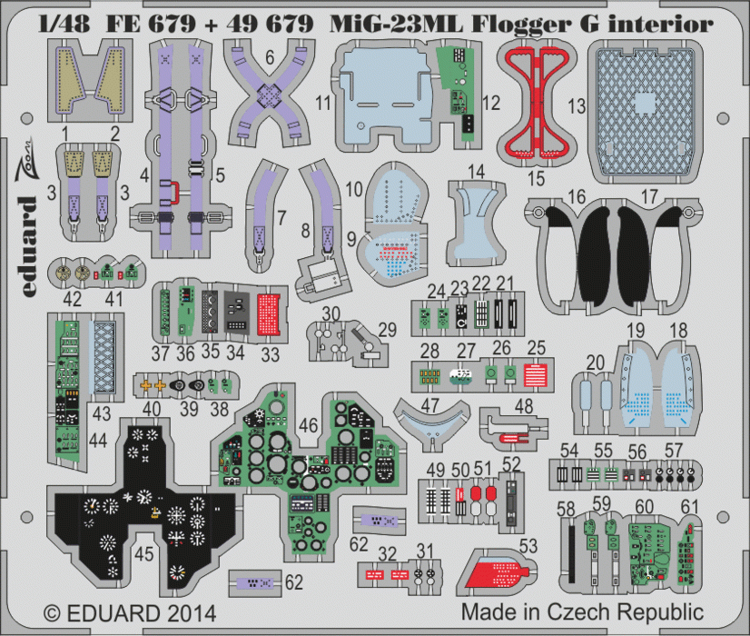 Eduard 49679 MiG-23ML Flogger G intérieur SA TRUMPETER 1/48