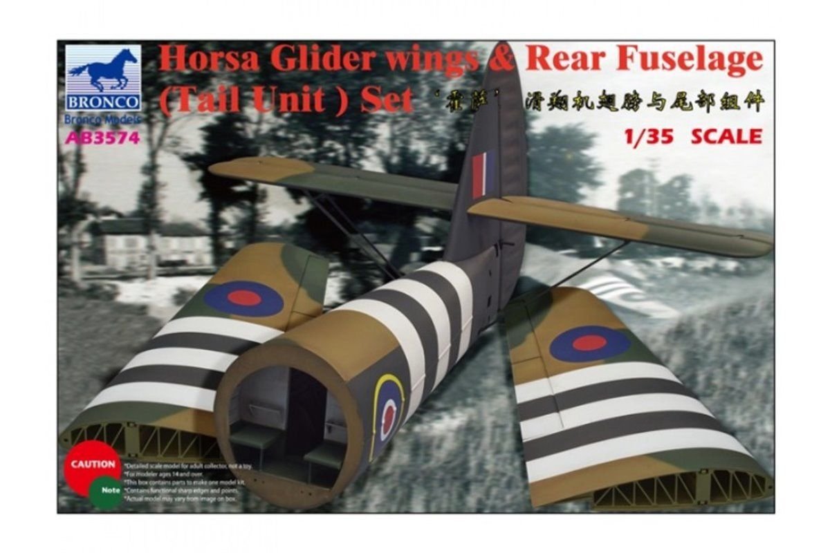 Bronco AB3574 Horsa Planeur Aile Arrière Fuselage 1/35