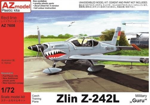 AZmodel AZ7608 Zlin Z-242L Guru Militaire 1/72