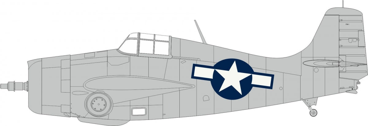 Insigne national américain Eduard EX1031 FM-1 TAMIYA 1/48