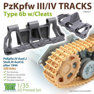 T-Rex Studio TR85027 Chenilles PzKpfw.III/IV Type 6b avec taquets 1/35