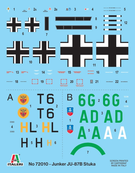 Italeri 72010 Junker Ju-87B Stuka - Ensemble complet pour modélisme - Kit de démarrage 1/72 – Bild 7