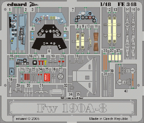 Maquette Eduard FE348 Fw-190A-8 au 1/48 Tamiya