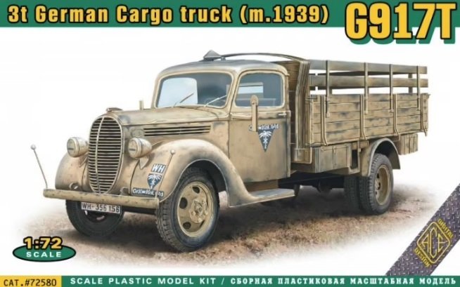 Camion cargo allemand ACE 72580 3t (m.1939) G917T 1/72