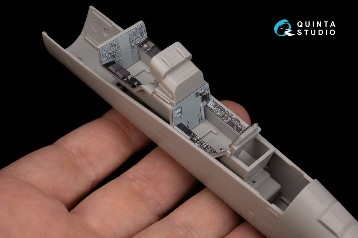 Intérieur imprimé en 3D et coloré sur papier décalcomanie Quinta Studio QD48050 F/A-18F (Hasegawa) au 1/48 – image 9