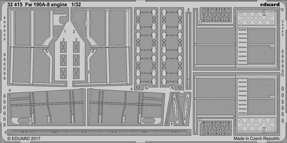Moteur Eduard 32415 Fw 190A-8 REVELL 1/32